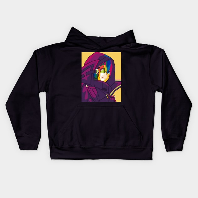 kage no jitsuryokusha Kids Hoodie by cool pop art house